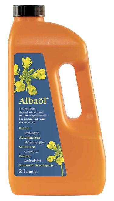 Albaöl - Rapsöl mit Buttergeschmack, 2 l Flasche